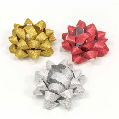 Бант-звезда 6.3 см Матовый блеск (микс) 12 шт/уп 441647 ЦЕНА ЗА УПАКОВКУ