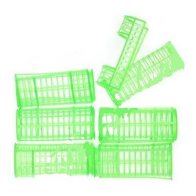 Бигуди-решетки 301-253 6 шт, зеленые, диаметр 2.8 см, длина 6.8 см