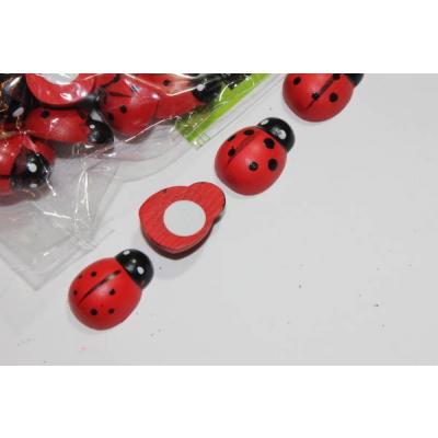 Божья коровка на липучке 2 см 24 шт ЦЕНА ЗА УПАКОВКУ 560242