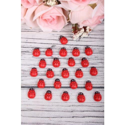 Божья коровка на липучке 2 см 24 шт ЦЕНА ЗА УПАКОВКУ 56131