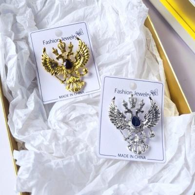 Брошь цвета серебро/золото 'Герб' 854762