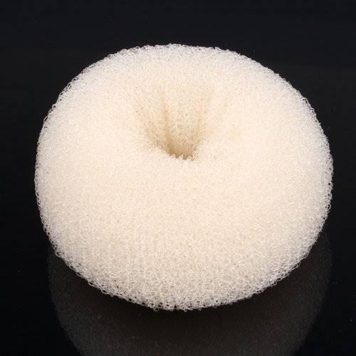 Бублик для создания пучка  9.5 см  белый