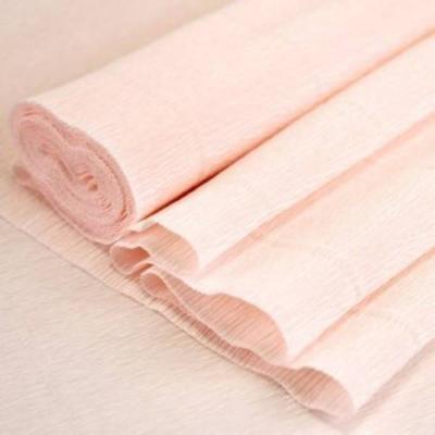 Бумага гофрированная 49121616 бледная светло-розовая Италия 50 см*2.5 м 180 г