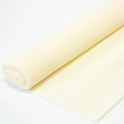 Бумага гофрированная 620903 слоновая кость Италия 50 см*2.5 м 140 г
