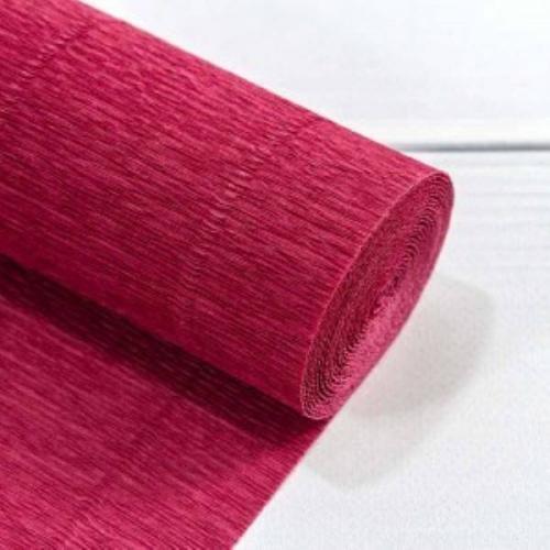 Бумага гофрированная 620947 темно-розовая Италия 50 см*2.5 м 140 г