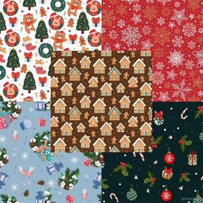 Бумага новогодняя упаковочная в листах 100*70 см 10 л/уп 530991