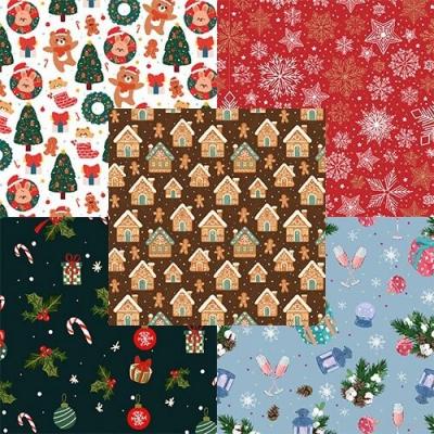 Бумага новогодняя упаковочная в листах 100*70 см 25 л/уп 530987