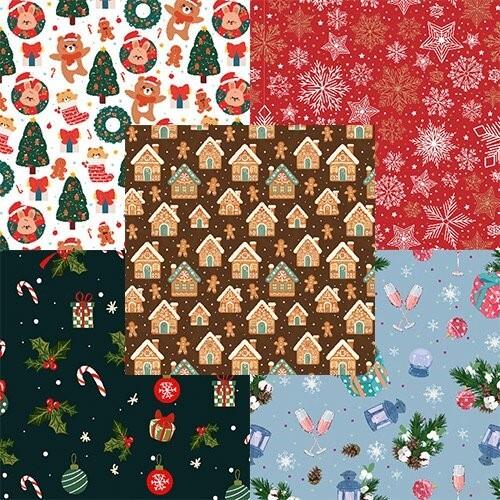 Бумага новогодняя упаковочная в листах 100*70 см 25 л/уп 530987