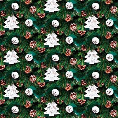 Бумага новогодняя упаковочная в листах 100*70 см С Новым годом 10 л/уп 442081