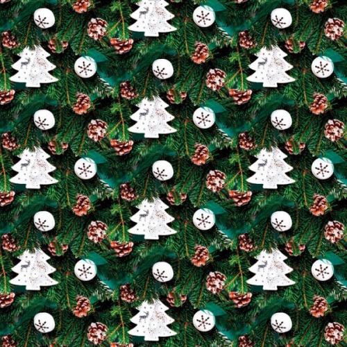 Бумага новогодняя упаковочная в листах 100*70 см С Новым годом 10 л/уп 442081