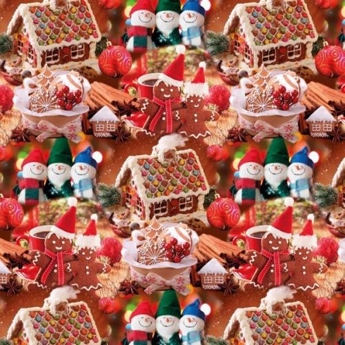 Бумага новогодняя упаковочная в листах 100*70 см С Новым годом 10 л/уп 442083