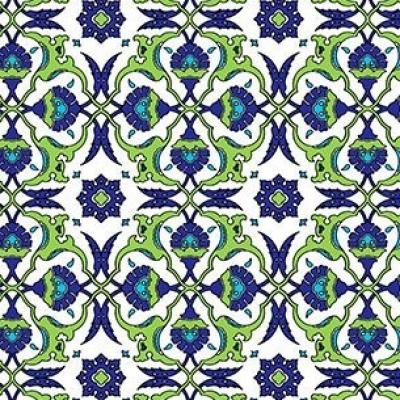 Бумага упаковочная глянцевая 70*100 см Польша в рулоне орнаменты № 2 (25 листов) 80 г/м2 535967