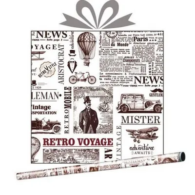 Бумага упаковочная глянцевая Аристократ 70 см*10 м 51205