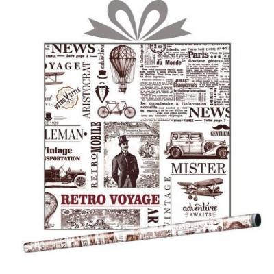 Бумага упаковочная глянцевая Аристократ 70 см*10 м 51205