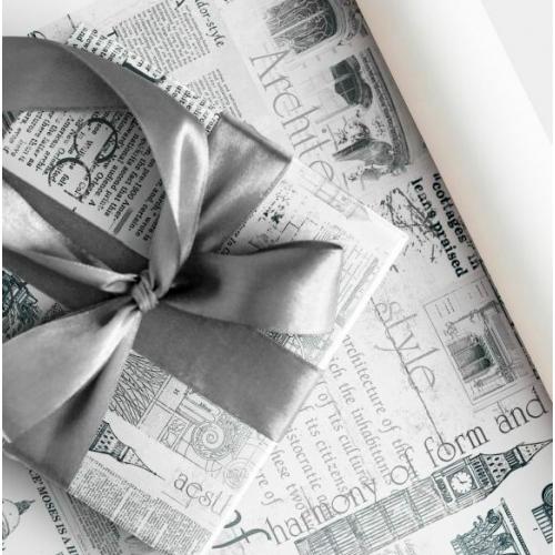 Бумага упаковочная глянцевая Архитектура 70 см*10 м 514210