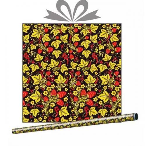 Бумага упаковочная глянцевая Былина 70 см*10 м 51366