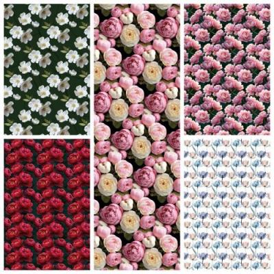 Бумага упаковочная глянцевая Цветы (25листов) 70*100 см 441728