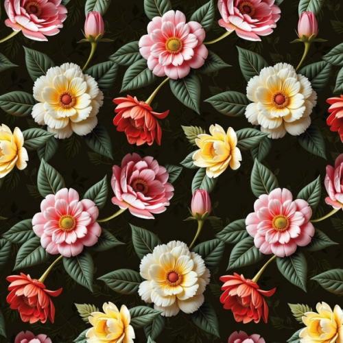 Бумага упаковочная глянцевая Цветы 70*100 см 441730