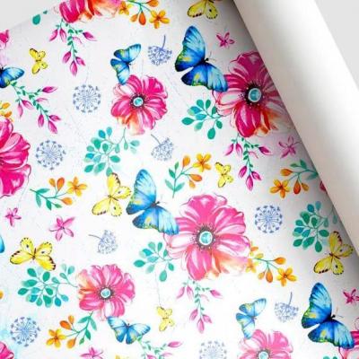 Бумага упаковочная глянцевая Мальва 70 см*10 м 51253