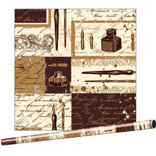 Бумага упаковочная глянцевая Поэт 70 см*10 м 51245