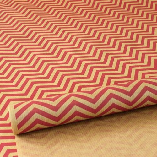 Бумага упаковочная крафт 'Молния розовая 72 см*10 м 40 г/м2 530387