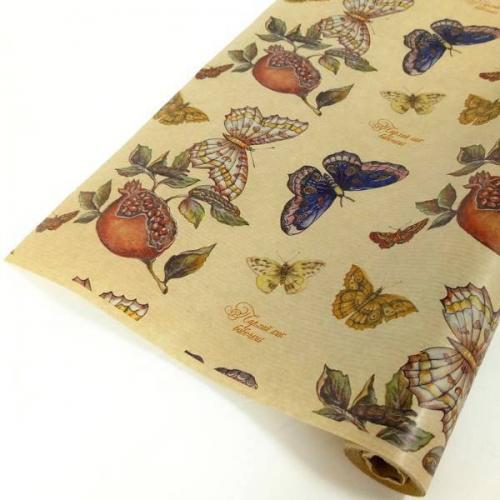 Бумага упаковочная крафт 'Порхай как Бабочка' 72 см*10 м 40 г 539994