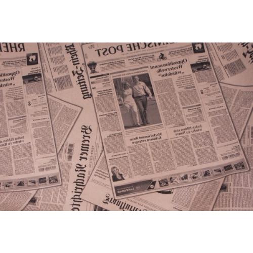 Бумага упаковочная крафт в рулоне 70 см*10 м Газета черный 70 г/м2 621858