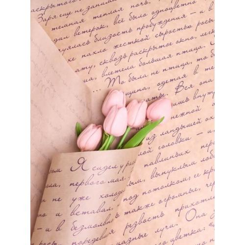 Бумага упаковочная крафт в рулоне 70 см*10 м Муза фиолетовый 50 г/м2