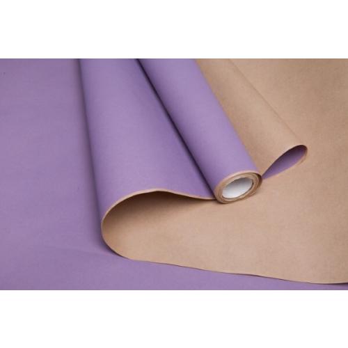 Бумага упаковочная крафт в рулоне 70 см*10 м Тонировка сиреневый 70 г/м2