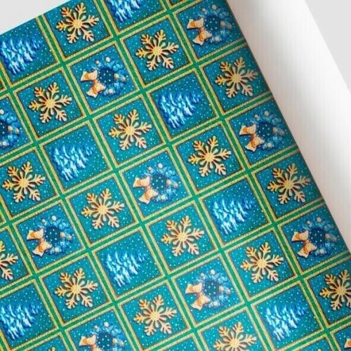 Бумага упаковочная новогодняя глянцевая 70*100 см Время подарков