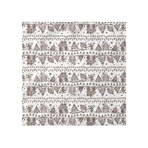 Бумага упаковочная новогодняя тишью 70 см*40 м Веселая ярмарка