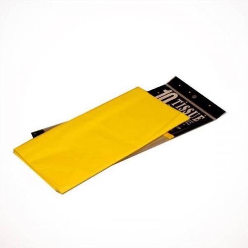 Бумага упаковочная тишью 50*66 см Лимонный 10 листов 14 г/м2 4919107