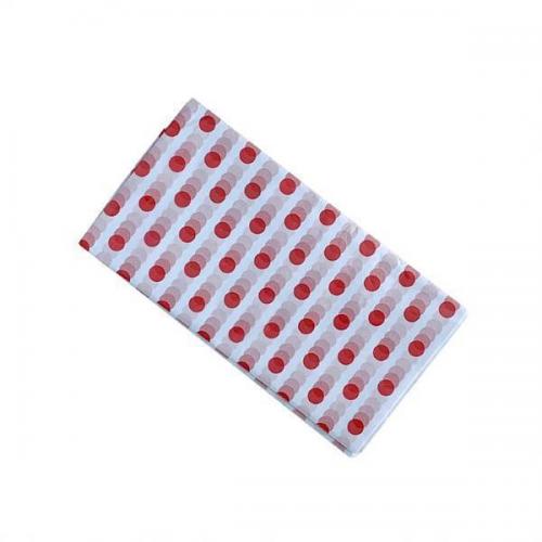 Бумага упаковочная тишью 50*75 см Красный горох 10 листов 17 г/м2 531919