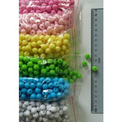 Бусины 10 мм матовые цветные 100 г 27217