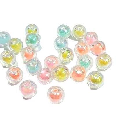 Бусины круглые 12 мм 100 г 'Бусина в бусине' ассорти АВ 271590