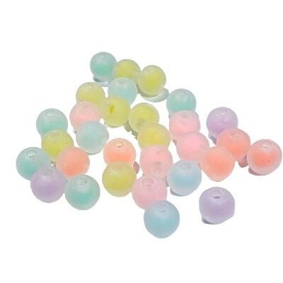 Бусины круглые матовые 8 мм 100 г 'Бусина в бусине' ассорти 271592