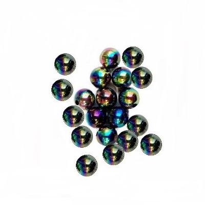 Бусины перламутр 8 мм 100 г Черный хамелеон 271473