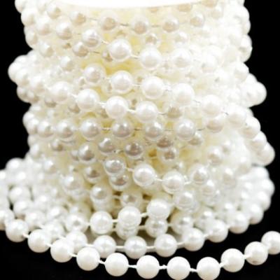 Бусины жемчуг на бобине 10 мм 10 м Белый 271520