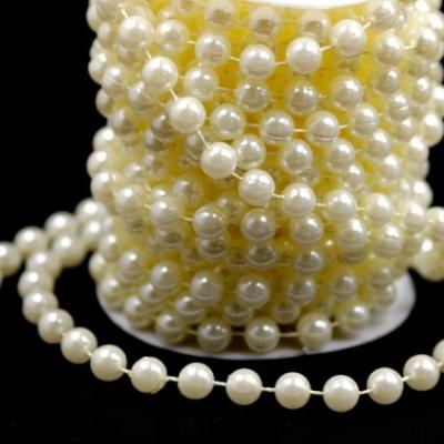 Бусины жемчуг на бобине 10 мм 10 м Молочный 271582