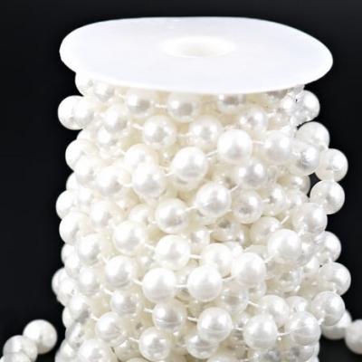 Бусины жемчуг на бобине 12 мм 6 м Белый 271558