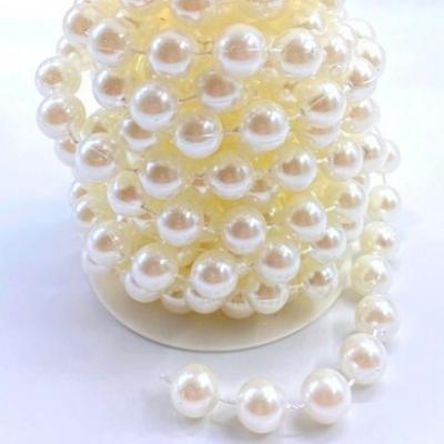 Бусины жемчуг на бобине 14 мм 5 м Белый 271580