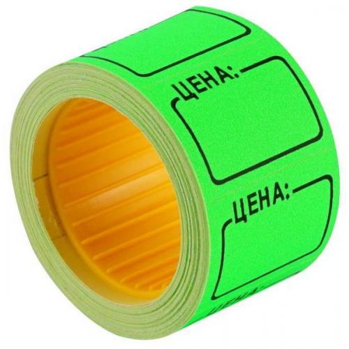 Ценник-ролик 25*35 мм зеленые Эконом Цена за 1 ролик