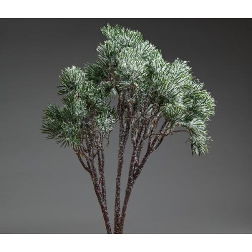 Декоративная новогодняя ветка заснеженная 38 см 50142