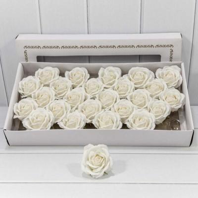 Декоративный цветок-мыло 'Большая роза' Белый 6.5*7 см 441010