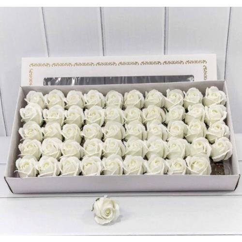 Декоративный цветок-мыло 'Роза' Белый 5.5*4 см 440812