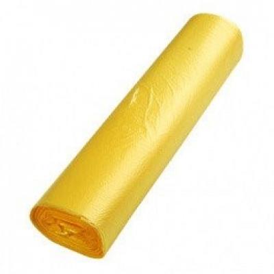 Фасовочный пакет ПНД 24*37 см 12 мкм желтый в рулоне 100 шт (цена за 5 рулонов)