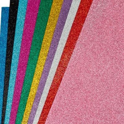 Фоамиран глиттерный А4 2 мм Premium Ассорти 10 шт/уп 171625