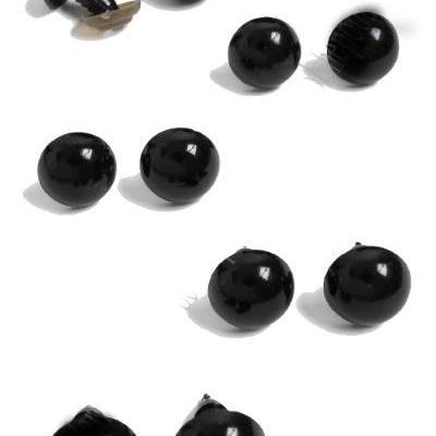 Фурнитура Глазки для игрушек 16 мм с заглушками (10 шт) черный 171523