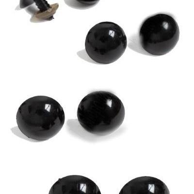 Фурнитура Глазки для игрушек 20 мм с заглушками (10 шт) черный 171524