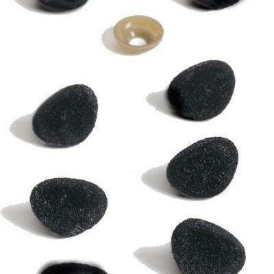 Фурнитура Носики для игрушек 17*13 мм (10 шт) бархатные черные 171309